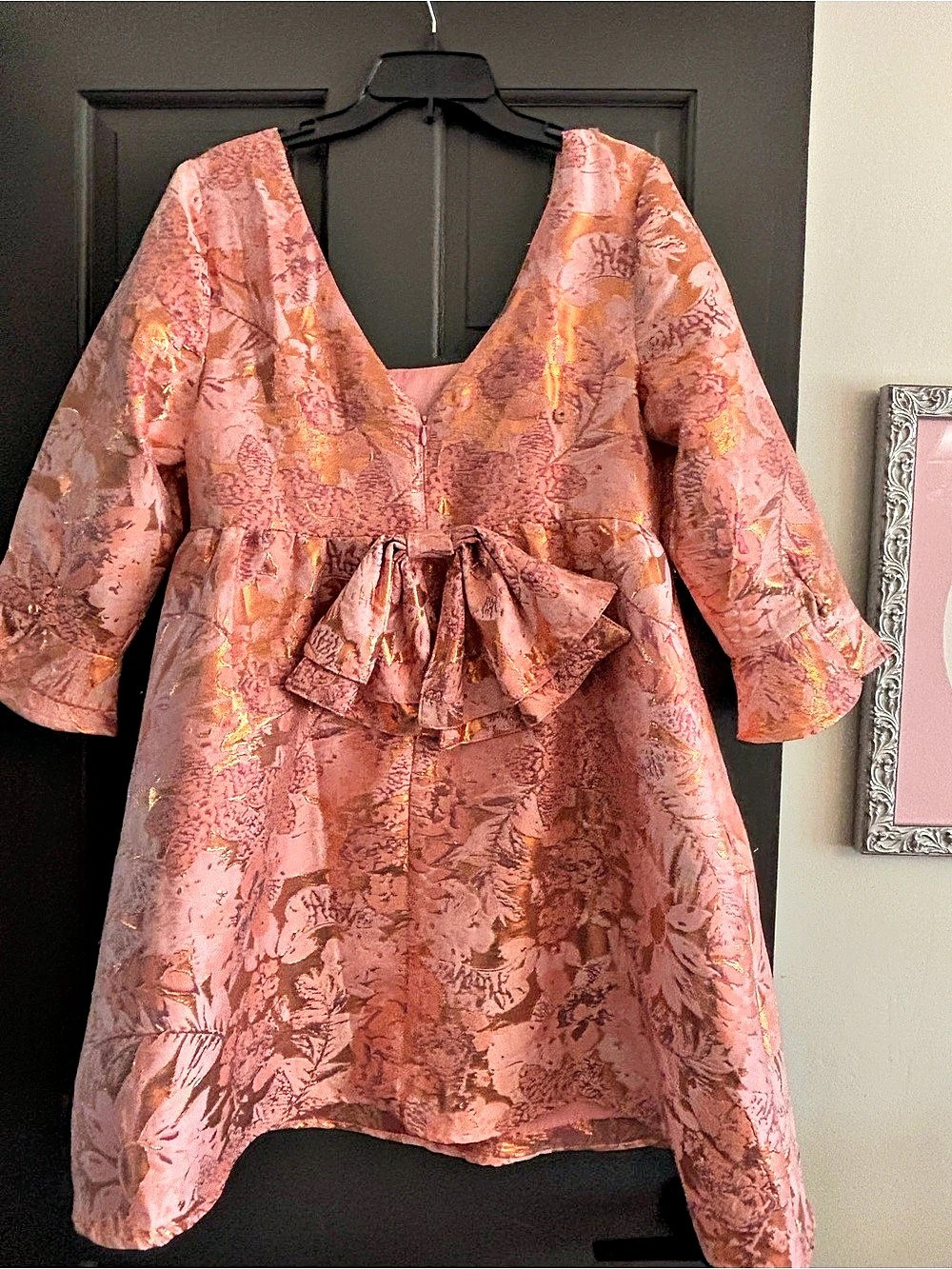Anthropologie Floral Mini Dress in Pink Size 12 NWT